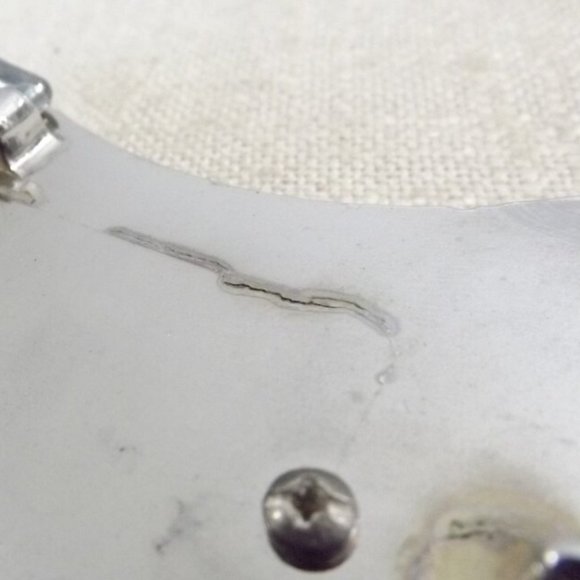 Silver Southwestern Belt Buckle w/ Leather Insert - Picture 8 of 9